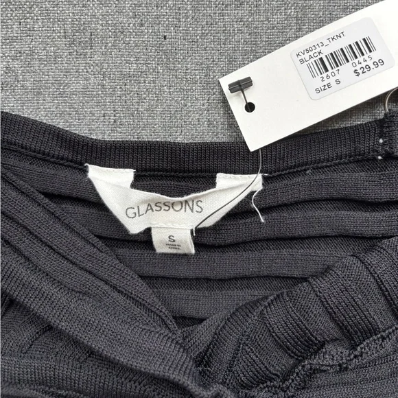 Glassons Black Bandage Crop Top - Picture 6 of 7